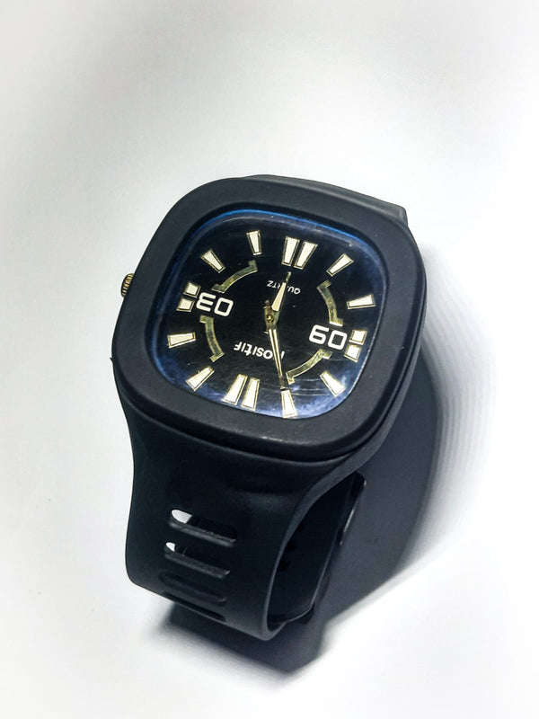 Stylish Square Dial Smooth Silicon Strap Watch